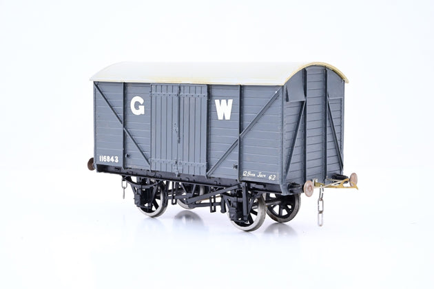 Kit Built O Gauge GWR Grey 12T Ventilated Covered Goods Van No.116843 - Boxed
