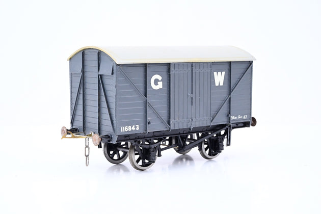 Kit Built O Gauge GWR Grey 12T Ventilated Covered Goods Van No.116843 - Boxed