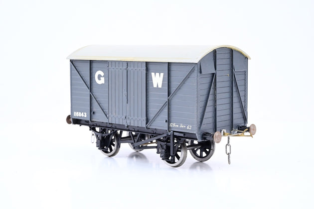 Kit Built O Gauge GWR Grey 12T Ventilated Covered Goods Van No.116843 - Boxed