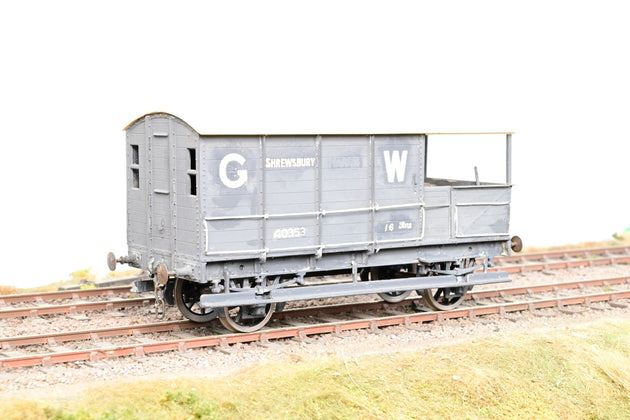 Kit Built O Gauge GWR Grey 16T Toad Brake Van 'Shrewsbury' No.40353 - Unboxed