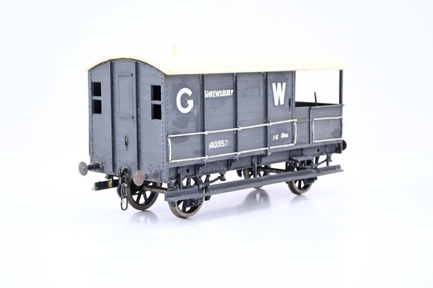 Kit Built O Gauge GWR Grey 16T Toad Brake Van 'Shrewsbury' No.40353 - Unboxed