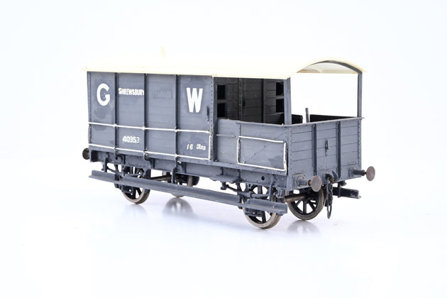 Kit Built O Gauge GWR Grey 16T Toad Brake Van 'Shrewsbury' No.40353 - Unboxed