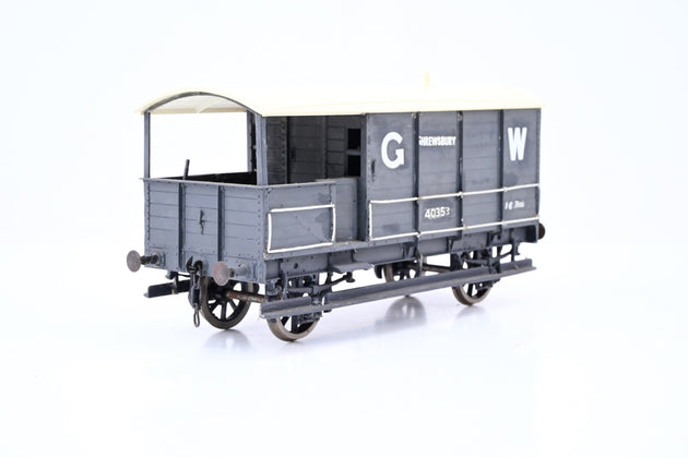 Kit Built O Gauge GWR Grey 16T Toad Brake Van 'Shrewsbury' No.40353 - Unboxed
