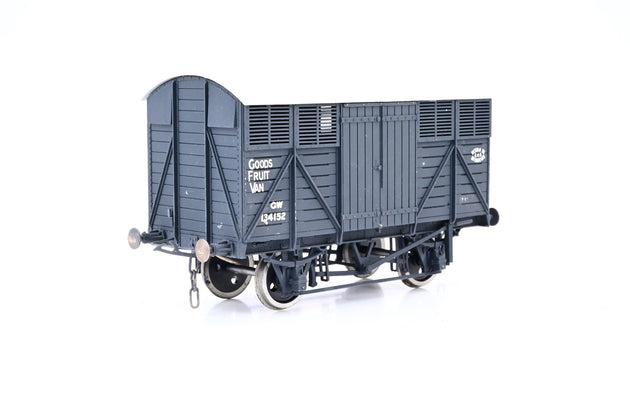 Kit Built O Gauge GWR Dark Grey 12T Ventilated Fruit Van No.134152 - Boxed