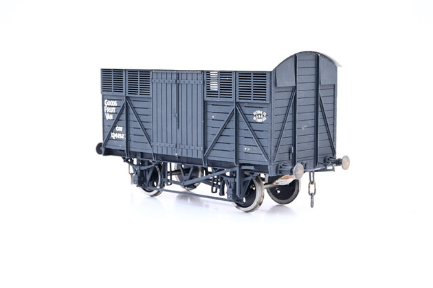 Kit Built O Gauge GWR Dark Grey 12T Ventilated Fruit Van No.134152 - Boxed
