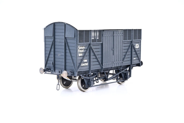 Kit Built O Gauge GWR Dark Grey 12T Ventilated Fruit Van No.134152 - Boxed