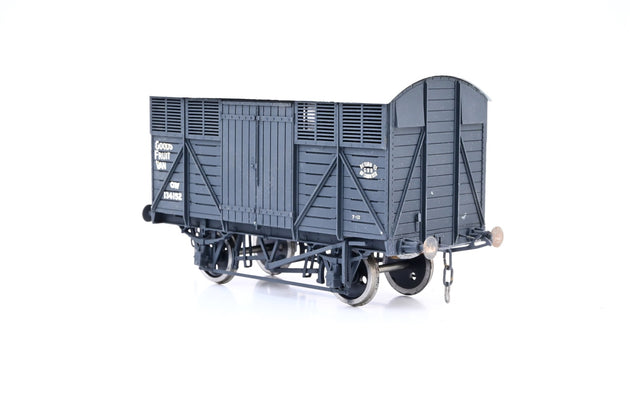 Kit Built O Gauge GWR Dark Grey 12T Ventilated Fruit Van No.134152 - Boxed
