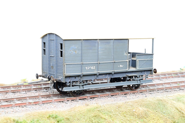 Kit Built O Gauge GWR Grey 16T Brake Van No.35662 - Unboxed