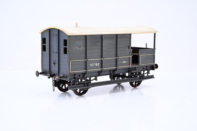 Kit Built O Gauge GWR Grey 16T Brake Van No.35662 - Unboxed