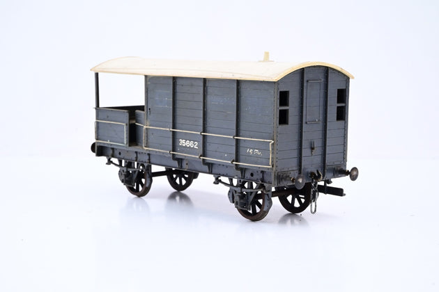 Kit Built O Gauge GWR Grey 16T Brake Van No.35662 - Unboxed