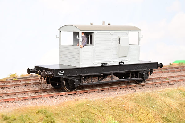 Dapol O Gauge 7F-100-102 BR Grey Uneven Plank Brake Van No.S56352 - Boxed