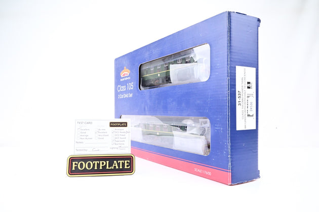 Bachmann OO Gauge 31-537 Class 105 DMU Power Twn BR Green w/ Half Yellow Ends No.M50812, M50779 - Boxed
