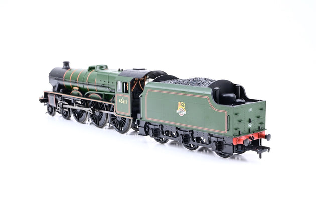Bachmann OO Gauge 31-175 BR Green Early Emblem Jubilee Class w/ Stanier Tender No.45611 'Hong Kong' - Boxed