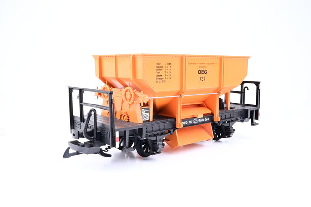 LGB G Gauge 4041 OEG Ballastwagen Orange Hopper Wagon #737 - Unboxed