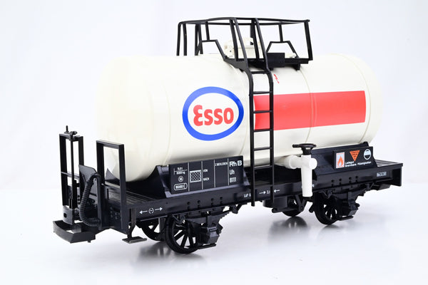 LGB G Gauge 4040E Esso RhB Tank Wagon w/ Brake Plaform No.8111 - Boxed