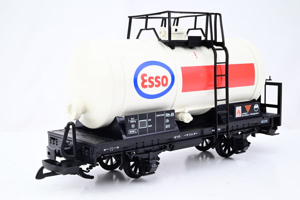 LGB G Gauge 4040E Esso RhB Tank Wagon w/ Brake Plaform No.8111 - Boxed