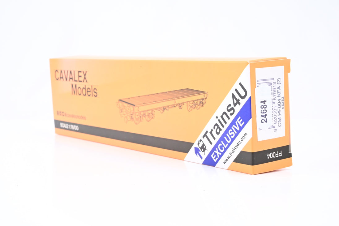 Cavalex Models OO Gauge CM PF004 KFA (2) Warflat Wagon MOD Green w/Yel