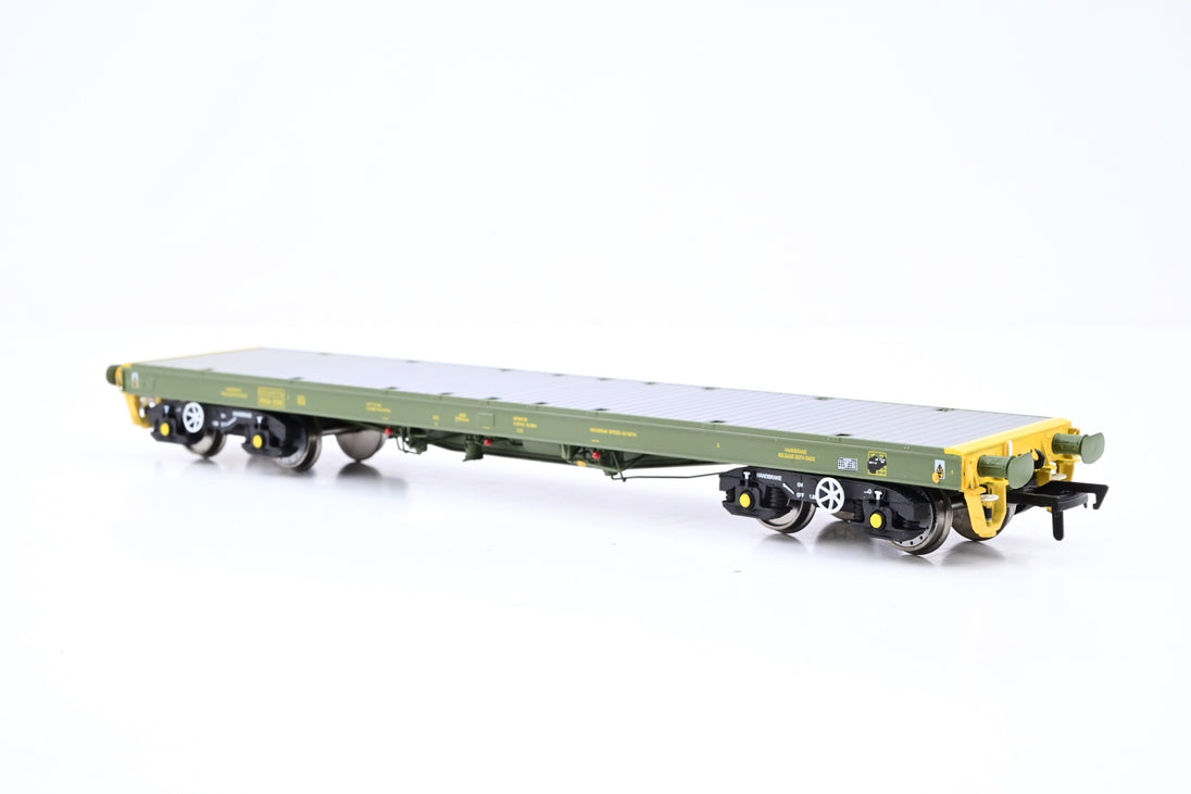 Cavalex Models OO Gauge CM PF004 KFA (3) Warflat Wagon MOD Green w/Yel