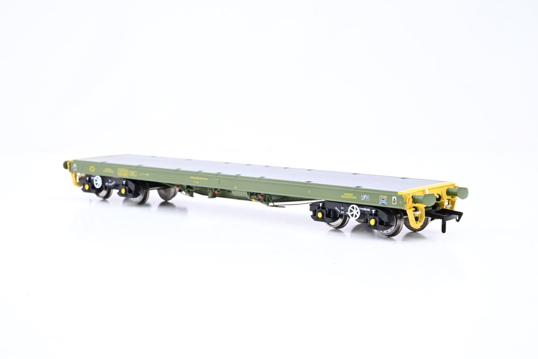Cavalex Models OO Gauge CM PF004 KFA (4) Warflat Wagon MOD Green w/Yel