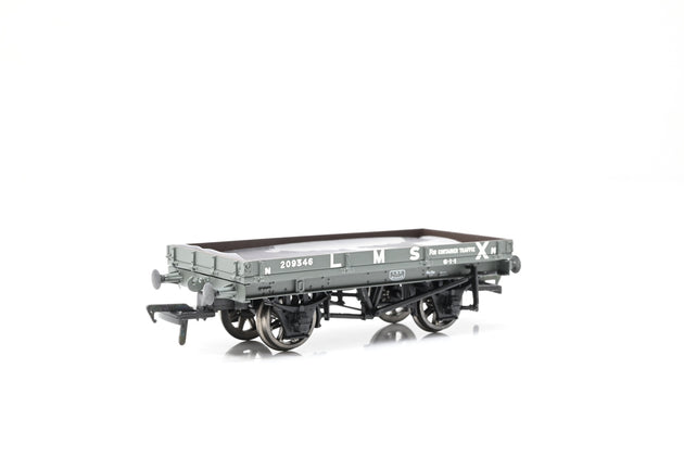 Bachmann OO Gauge 37-475 1 Plank Wagon L.M.S. Grey No.209346 - Boxed