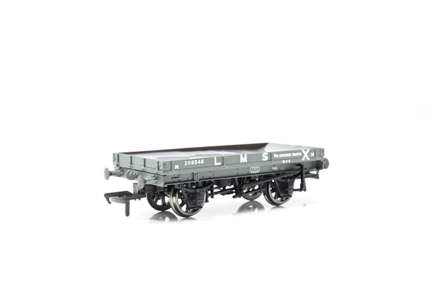 Bachmann OO Gauge 37-475 1 Plank Wagon L.M.S. Grey No.209346 - Boxed