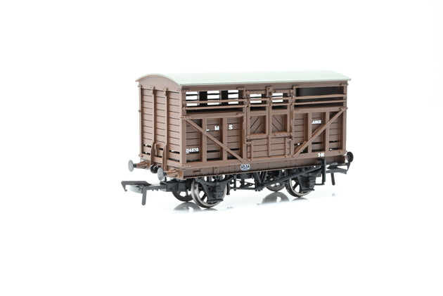 Bachmann OO Gauge 37-708 12 Ton Cattle Wagon LMS Bauxite No.214878 - Boxed