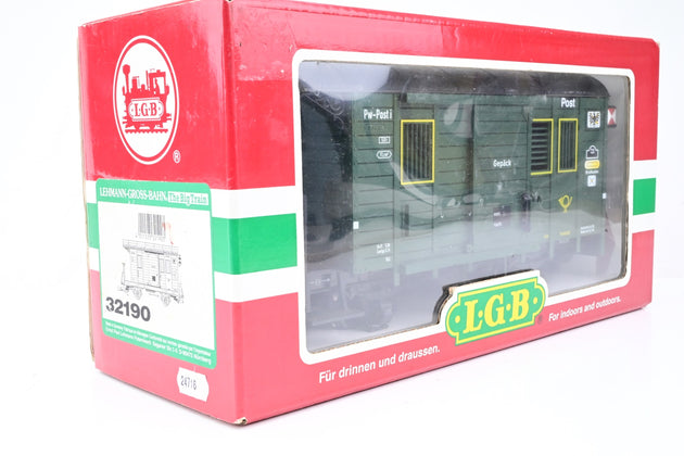 LGB G Gauge 32190 4 Wheel Post Van w/ Working Tail Lights - Boxed