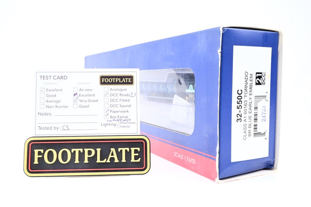 Bachmann OO Gauge 32-550C BR Blue Early Emblem Class A1 No.60163 'Tornado' - Boxed