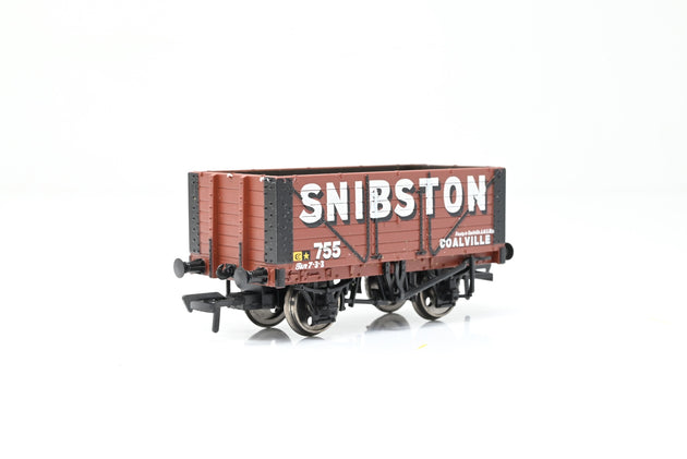 Bachmann OO Gauge 37-113 'Snibston' 7-Plank Open Wagon No.755 - Boxed