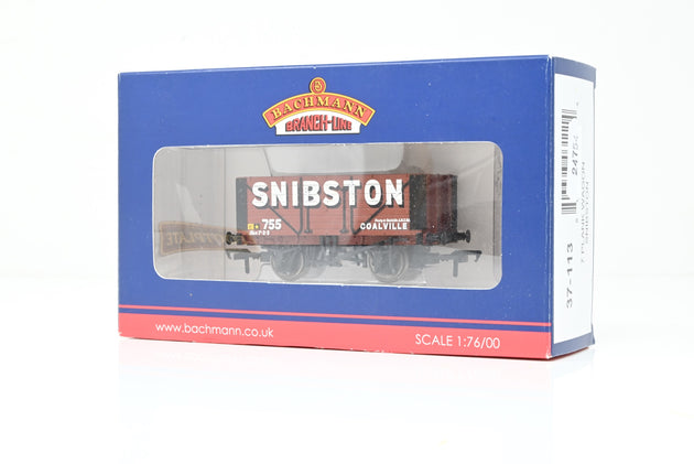 Bachmann OO Gauge 37-113 'Snibston' 7-Plank Open Wagon No.755 - Boxed