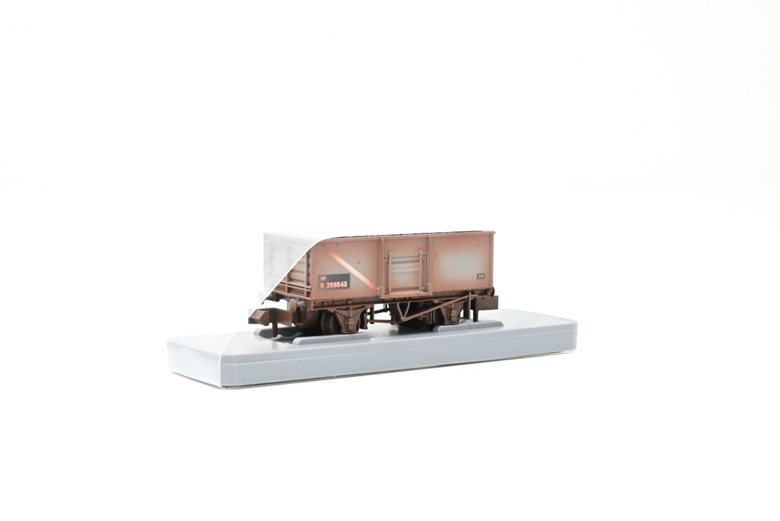 Peco N Gauge NR-44BW BR Grey 10ft 'Butterley' Steel Coal Wagon No.B268