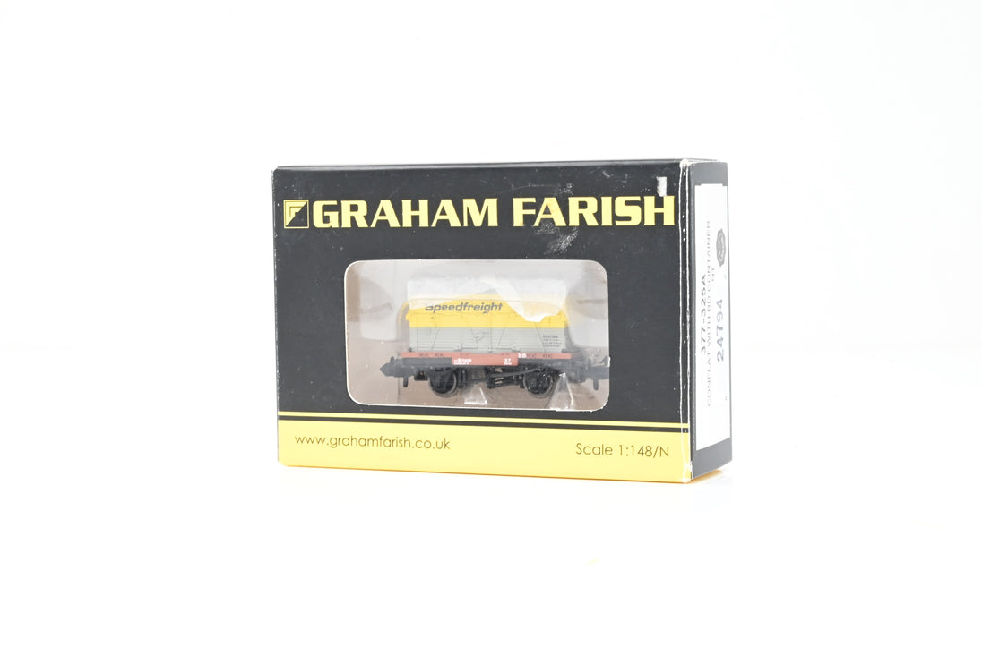 Graham Farish N Gauge 377-325A BR Bauxite Conflat A w/ 'Speedfreight'