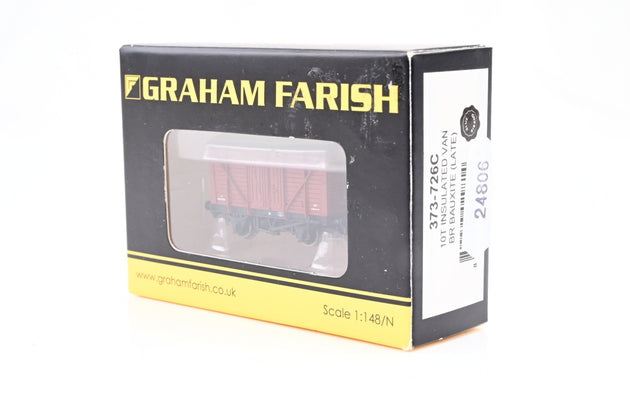 Graham Farish N Gauge 377-726C BR Bauxite 10T Insulated Goods Van No.B872101 - Boxed