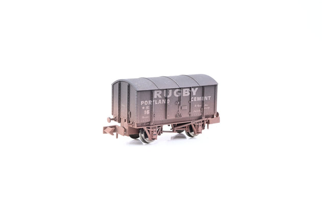 Dapol N Gauge 2F-013-020 'Rugby Portland Cement' Gunpowder Van No.16 - Factory Weathered, Boxed