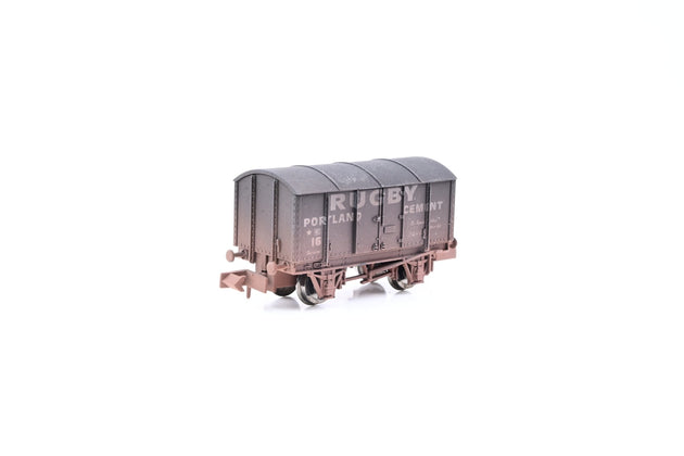 Dapol N Gauge 2F-013-020 'Rugby Portland Cement' Gunpowder Van No.16 - Factory Weathered, Boxed