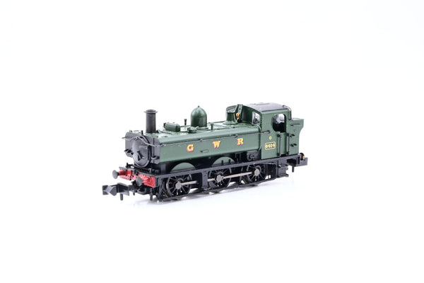 Graham Farish N Gauge 371-985A GWR Green 0-6-0PT Class 64xx Pannier Tank No.6424 - DCC Fitted, Boxed