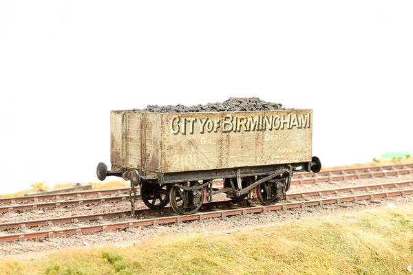 Kit Built O Gauge 'City of Birmingham Gas Dept.' 7-Plank Open Wagon No.2101 - Weathered, Unboxed