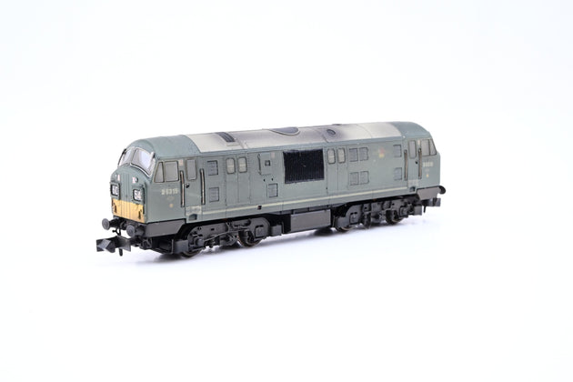 Dapol N Gauge 2D-012-013 Class 22 BR Green Small Yellow Panels (Weathered) No.D6315 - Boxed