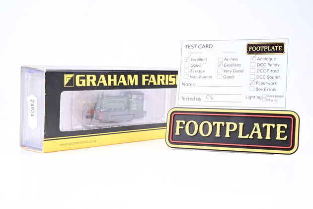 Graham Farish N Gauge 371-060 Class 03 Diesel Shunter BR Plain Green Late Crest No.D2011 - Boxed