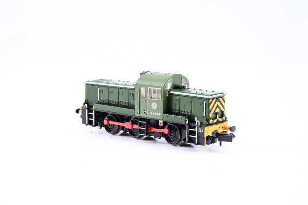 Graham Farish N Gauge 372-950 Class 14 Diesel BR Green w/ Wasp Stripes No.D9555