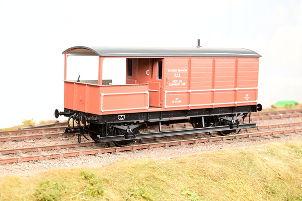 Dapol O Gauge 7F-300-009 BR Bauxite 20T Toad Brake Van No.W17390 'Tetbury Branch' - Boxed