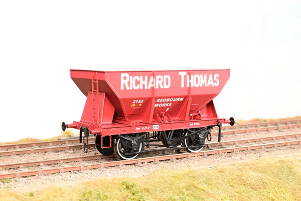 Dapol O Gauge 7F-033-007 Red Oxide 24T Steel Iron Ore Hopper Wagon 'Richard Thomas' No.2152 - Boxed