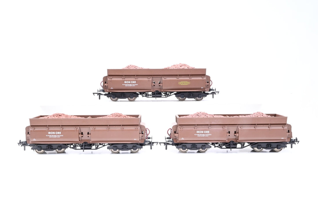 KR Models OO Gauge BR Bauxite Consett Iron Ore Hopper Wagon Triple Pac