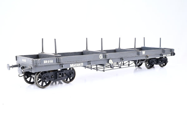 Kit Built Gauge 1 10mm GWR Dark Grey 30T 'Macaw B' Bogie Bolster Wagon No.84010 - Unboxed