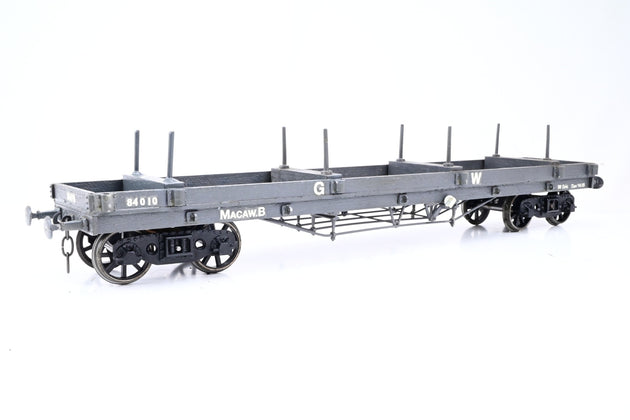 Kit Built Gauge 1 10mm GWR Dark Grey 30T 'Macaw B' Bogie Bolster Wagon No.84010 - Unboxed