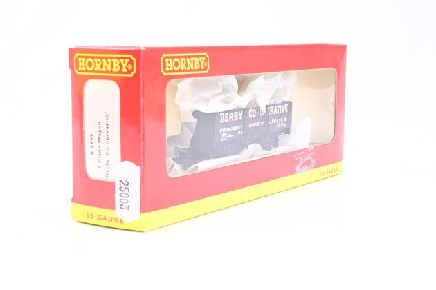Hornby OO Gauge R6199 'Derby Co-operative' Black 5-Plank Wagon No. 62 - Boxed