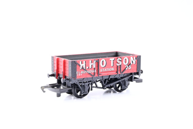 Hornby OO Gauge R087 'H.Hotson Colliery' Red 5-Plank Wagon No.25 - Boxed