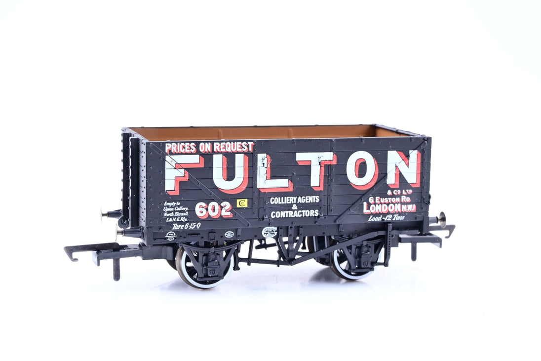 Oxford Rail OO Gauge OR76MW7018 7 Plank Wagon Fulton Black No.602 - Bo