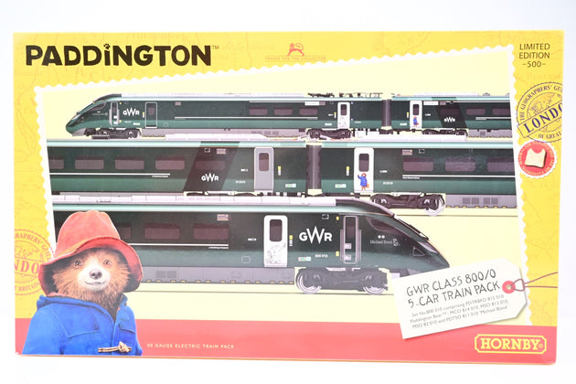 Hornby OO Gauge R3691 Class 800 IEP 5-Car Set 800010 'Paddington Bear' GWR Green - Boxed