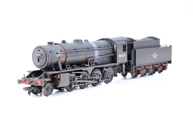 Bachmann OO Gauge 32-259A BR Black Late Crest 2-8-0 WD Austerity Class No.90074 - Factory Weathered, Boxed